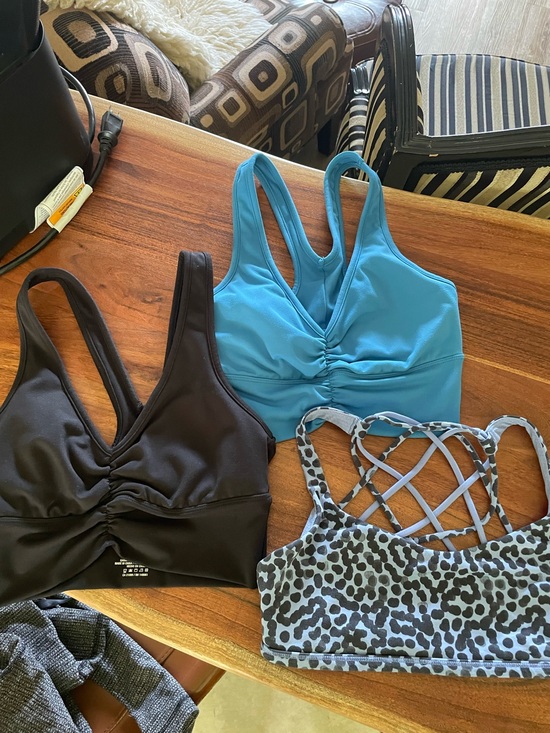 lululemon athletica Other - 3 Activewear Sports Bras - Black, Aqua, Blue Leopard and LULU LEMON tights